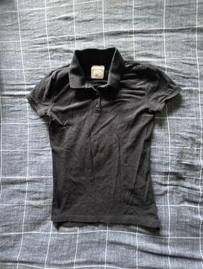 American Eagle Outfitters Black Tee with White Label Womens Size Small